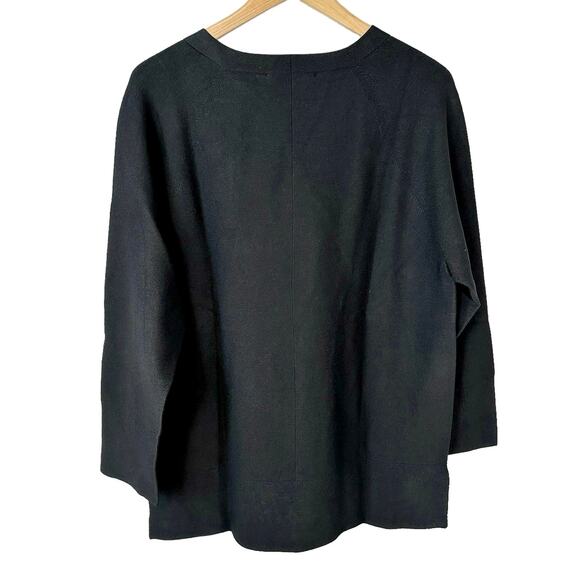 NWT Ministry of Supply Women's 3D Print Knit Slouchy Sweater Black Small USA - Picture 2 of 7